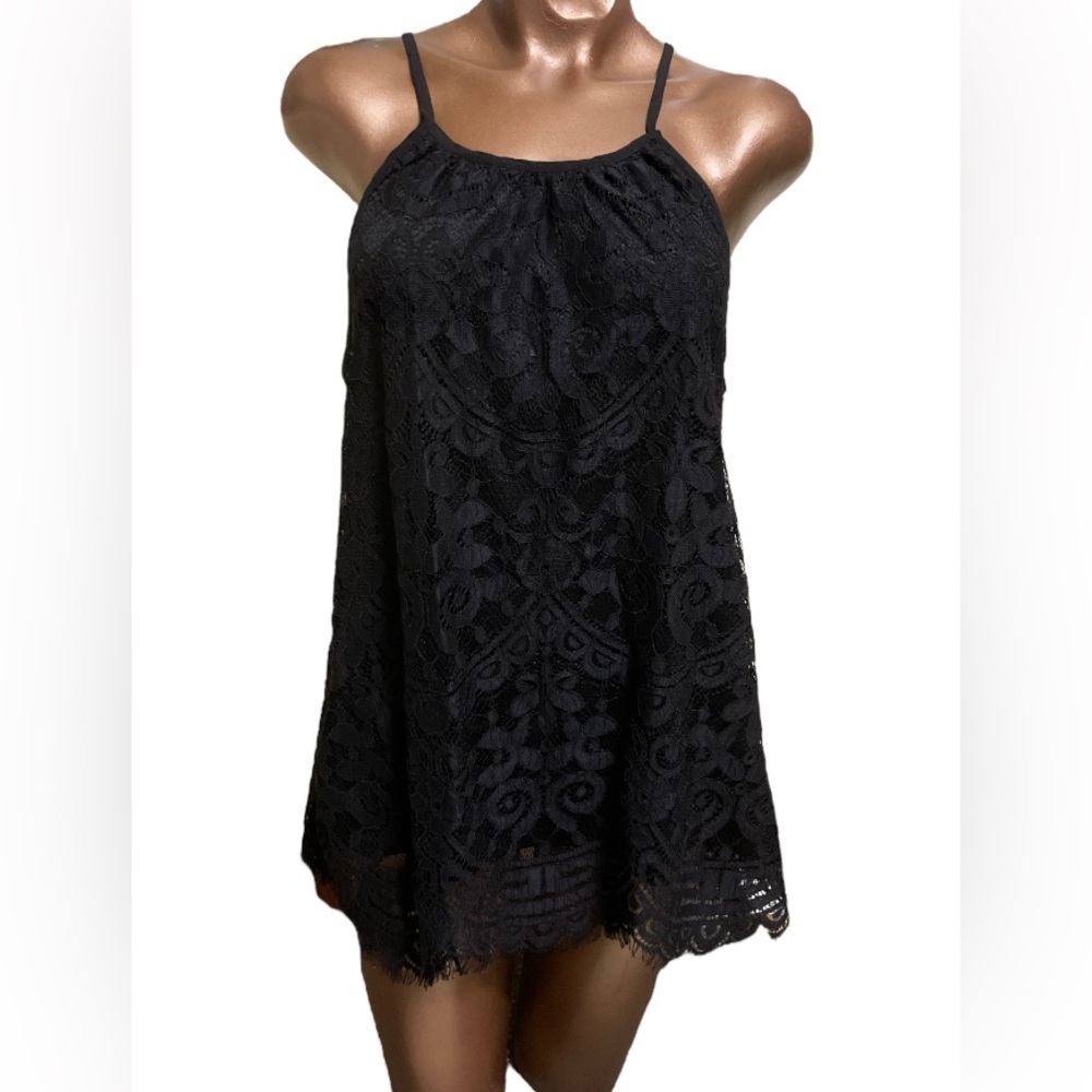 Solitaire Lace Overlay Top
